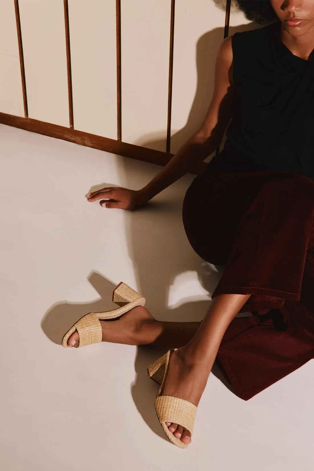 Claudia Natural Raffia Mule