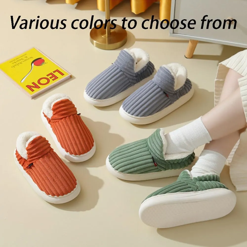 Cloud Slippers Women Men, Pillow Warm Fuzzy House Slippers, Thick Sole Anti-Skid Cozy Plush slides
