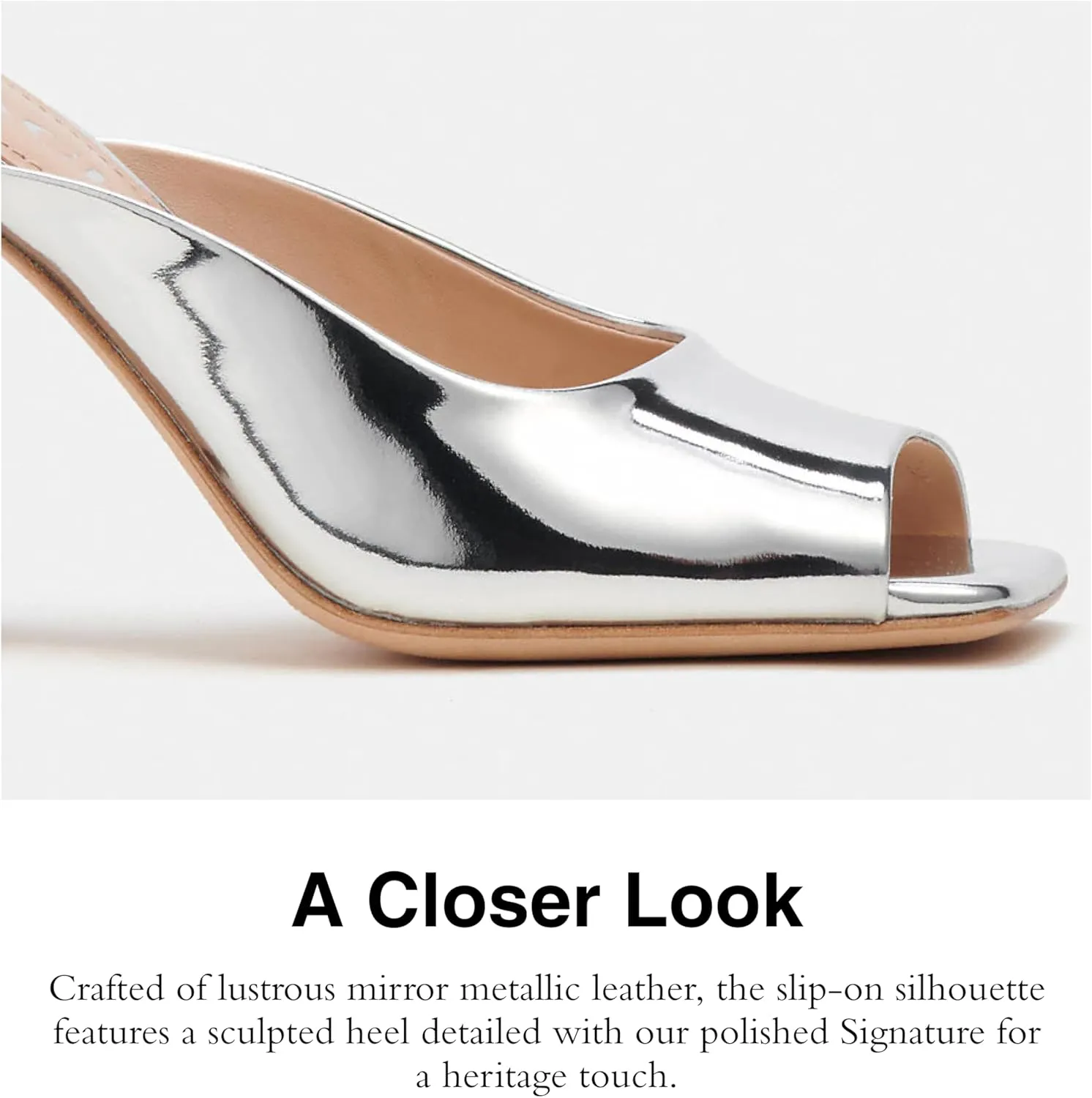 Coach Women's Laurence Metallic Leather Sandal