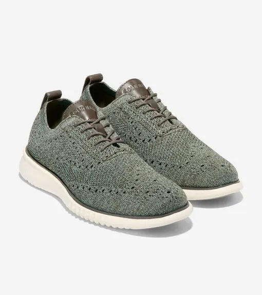 Cole Haan Mens 2.Zerogrand Stitchlite Oxford Deep Olive Ivory C37800