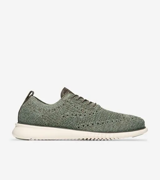 Cole Haan Mens 2.Zerogrand Stitchlite Oxford Deep Olive Ivory C37800