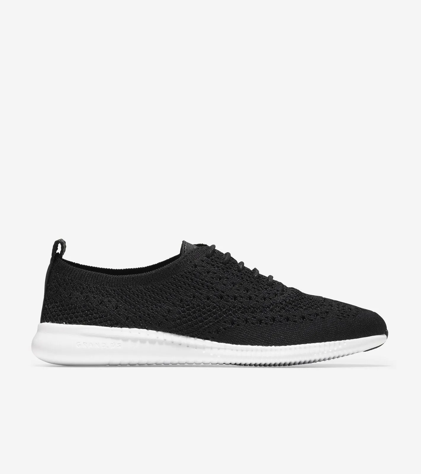 Cole Haan Womens 2.ZERØGRAND Stitchlite Oxford Black Knit/Optic White W11511