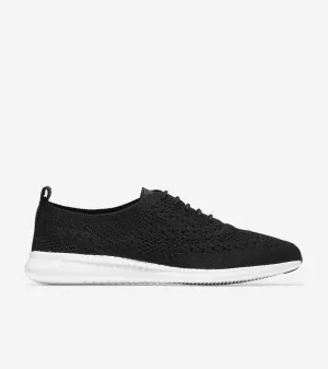 Cole Haan Womens 2.ZERØGRAND Stitchlite Oxford Black Knit/Optic White W11511
