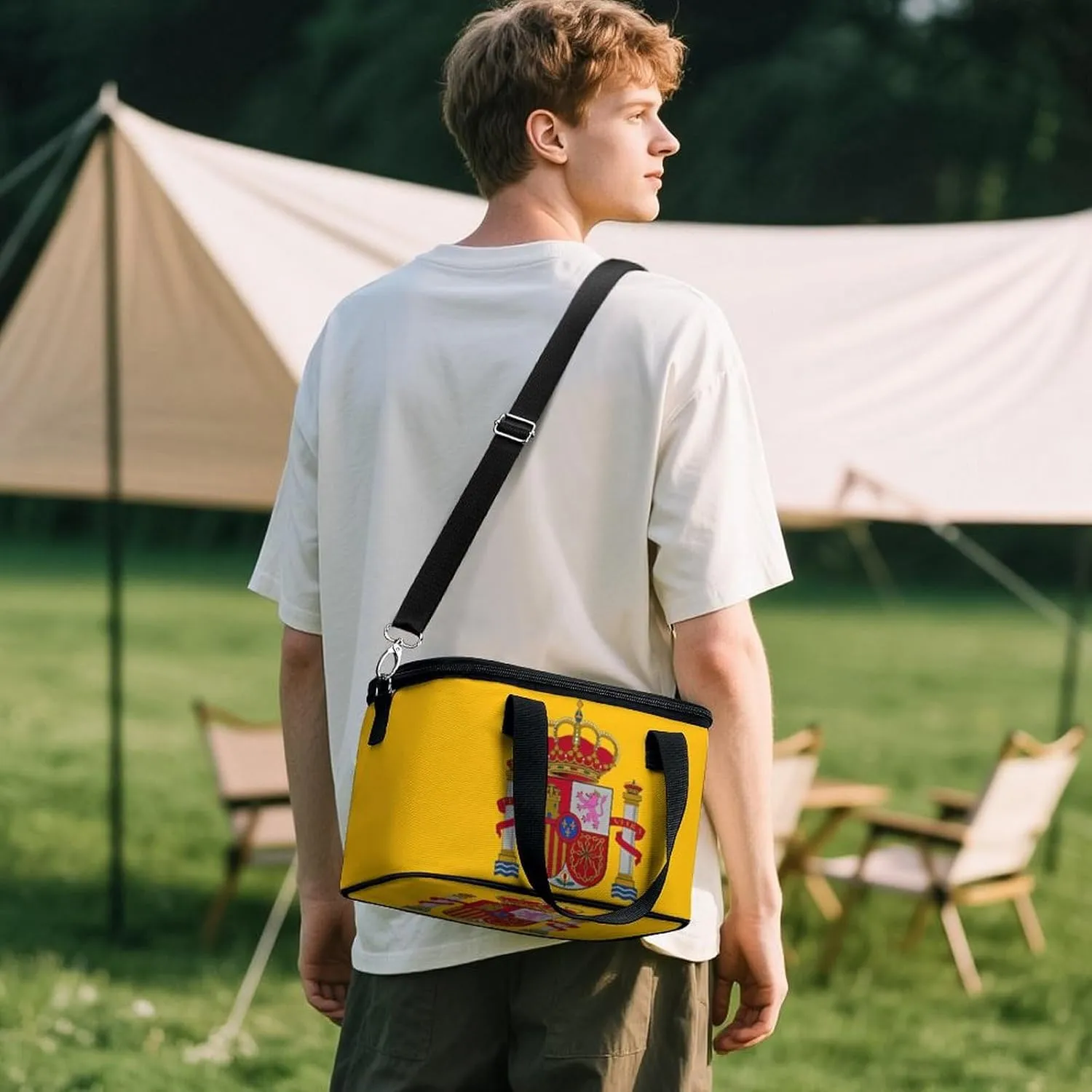 Collapsible Cooler Bag Camping Cooler Tote Lunch Cooler Insulated Waterproof Lunch Box for Picnic Beach Travel
