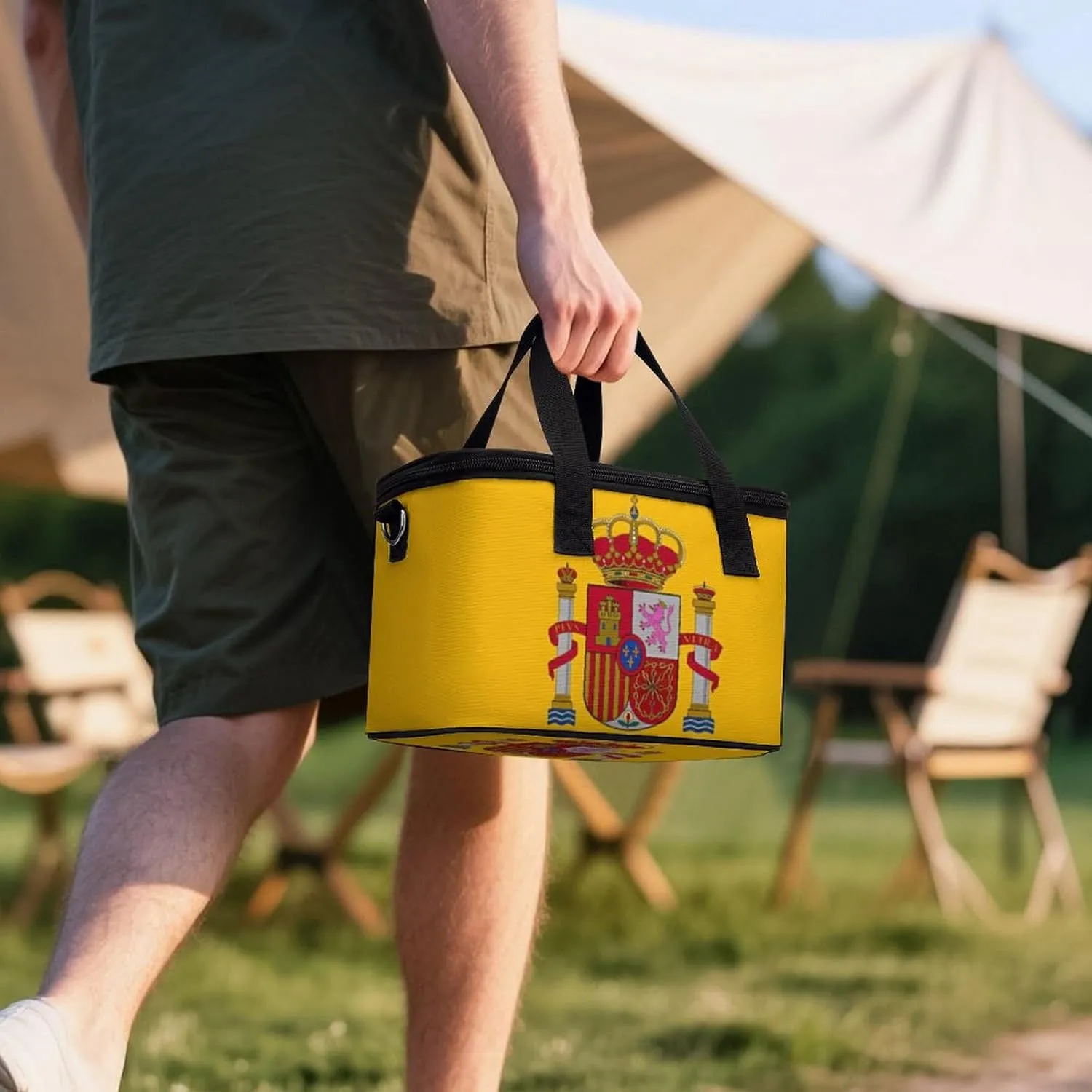 Collapsible Cooler Bag Camping Cooler Tote Lunch Cooler Insulated Waterproof Lunch Box for Picnic Beach Travel