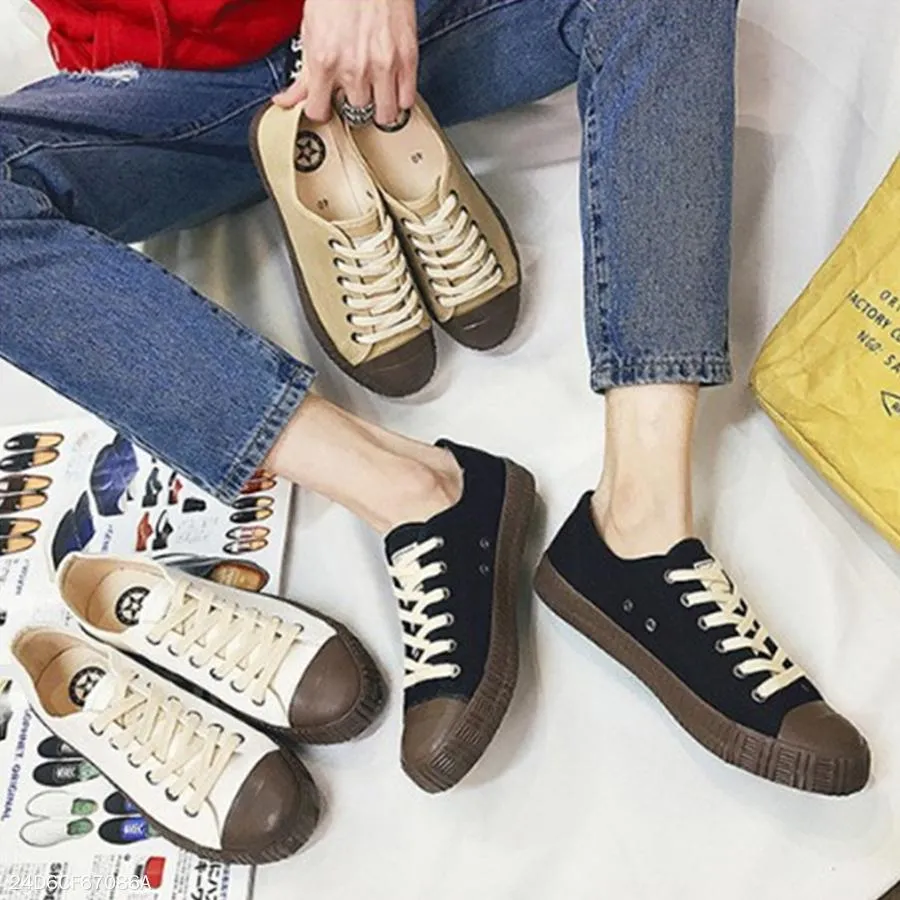 Color Block  Flat  Criss Cross  Round Toe  Casual Sneakers
