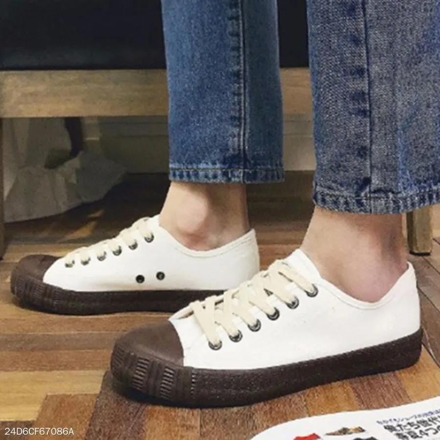 Color Block  Flat  Criss Cross  Round Toe  Casual Sneakers