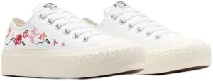 Converse Chucks Plateau Pink 563500C Chuck Taylor All Star Lift - OX Pink Foam Gold Egret, White Egret Oopspink Summer, 7 UK