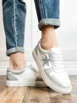 Corkys Constellation Tennis Shoes in Silver