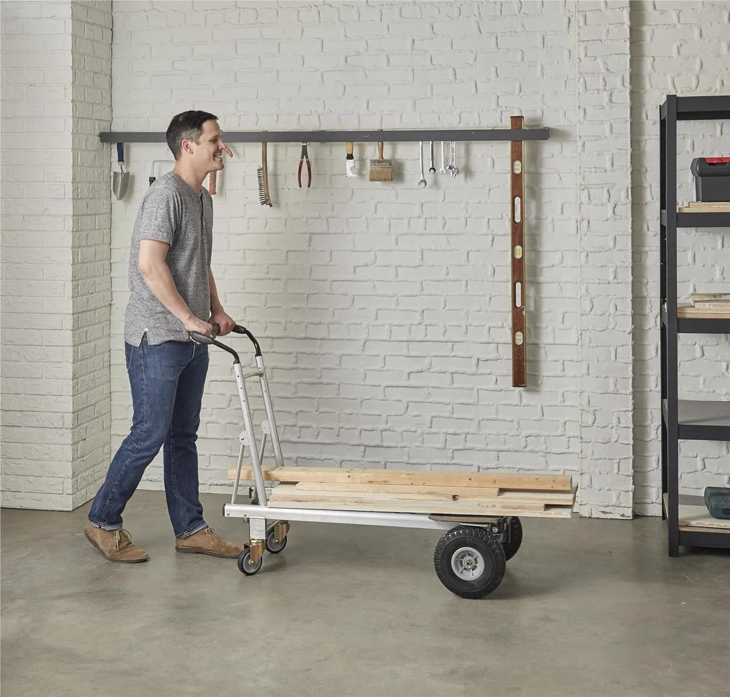 Cosco 3-in-1 Folding Series Hand Truck/Cart/Platform Cart with Flat-Free Wheels