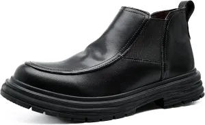 COSIDRAM Men's Casual Chukka Boots Fashion Oxford Ankle Boot Slip On Mid-Top Walking Business Dress Shoes