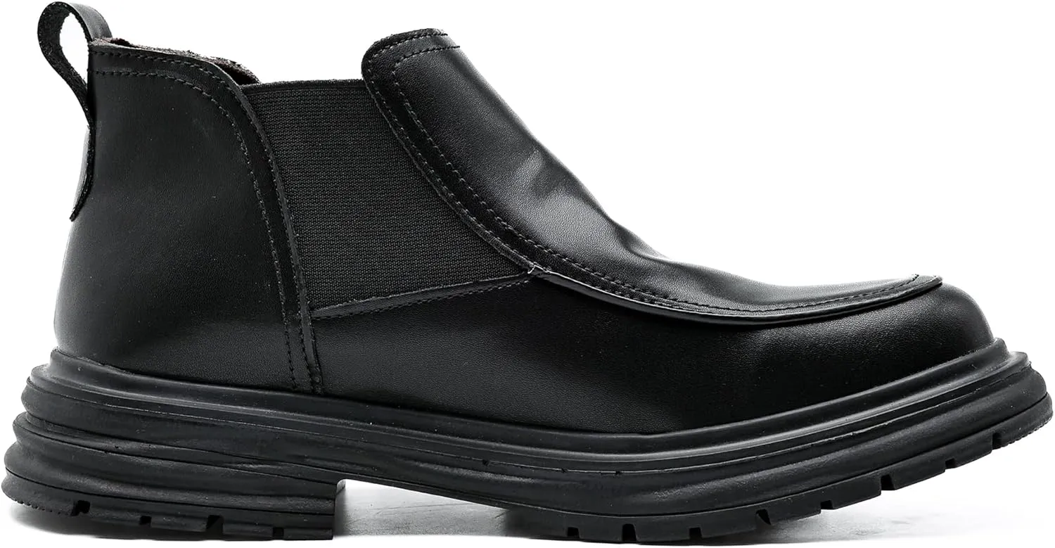 COSIDRAM Men's Casual Chukka Boots Fashion Oxford Ankle Boot Slip On Mid-Top Walking Business Dress Shoes