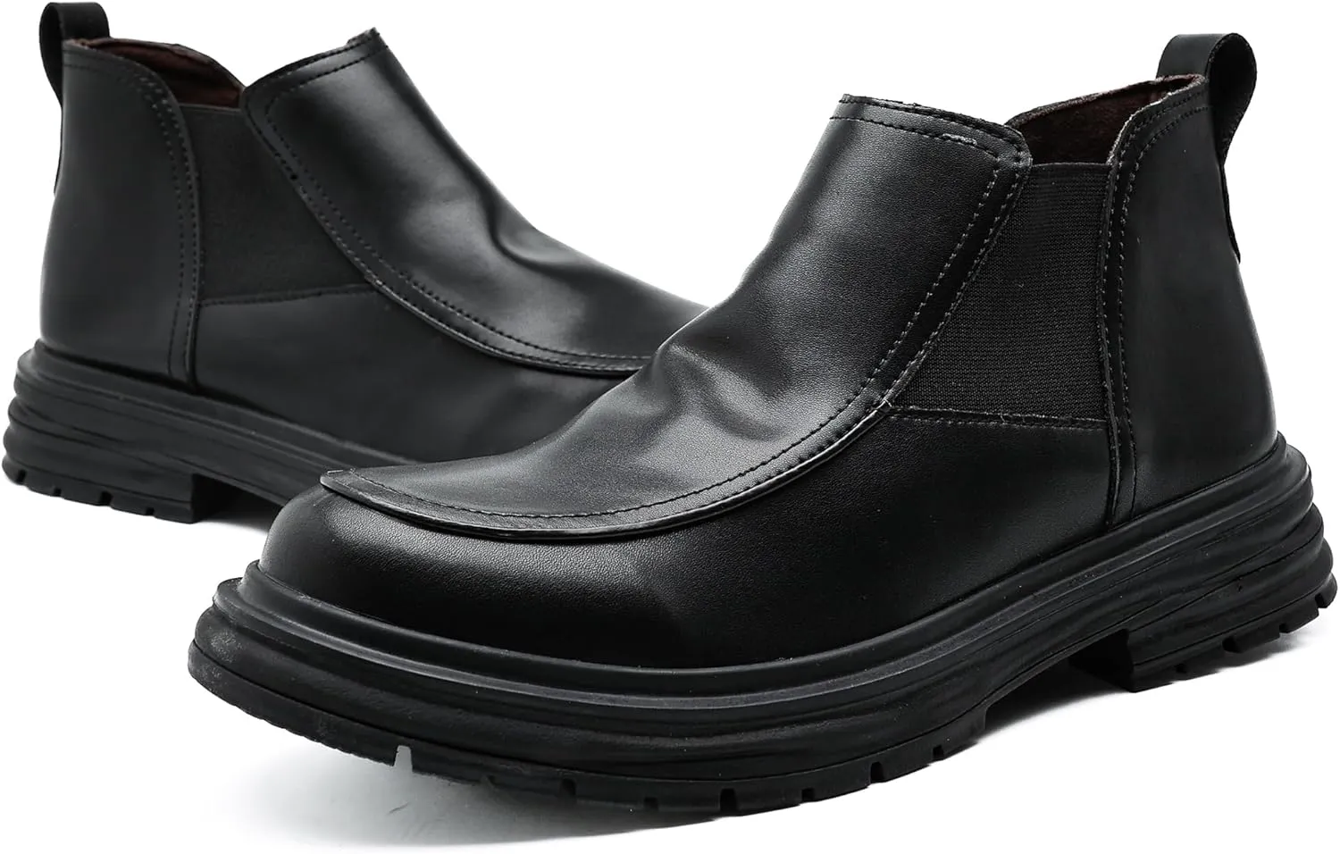 COSIDRAM Men's Casual Chukka Boots Fashion Oxford Ankle Boot Slip On Mid-Top Walking Business Dress Shoes