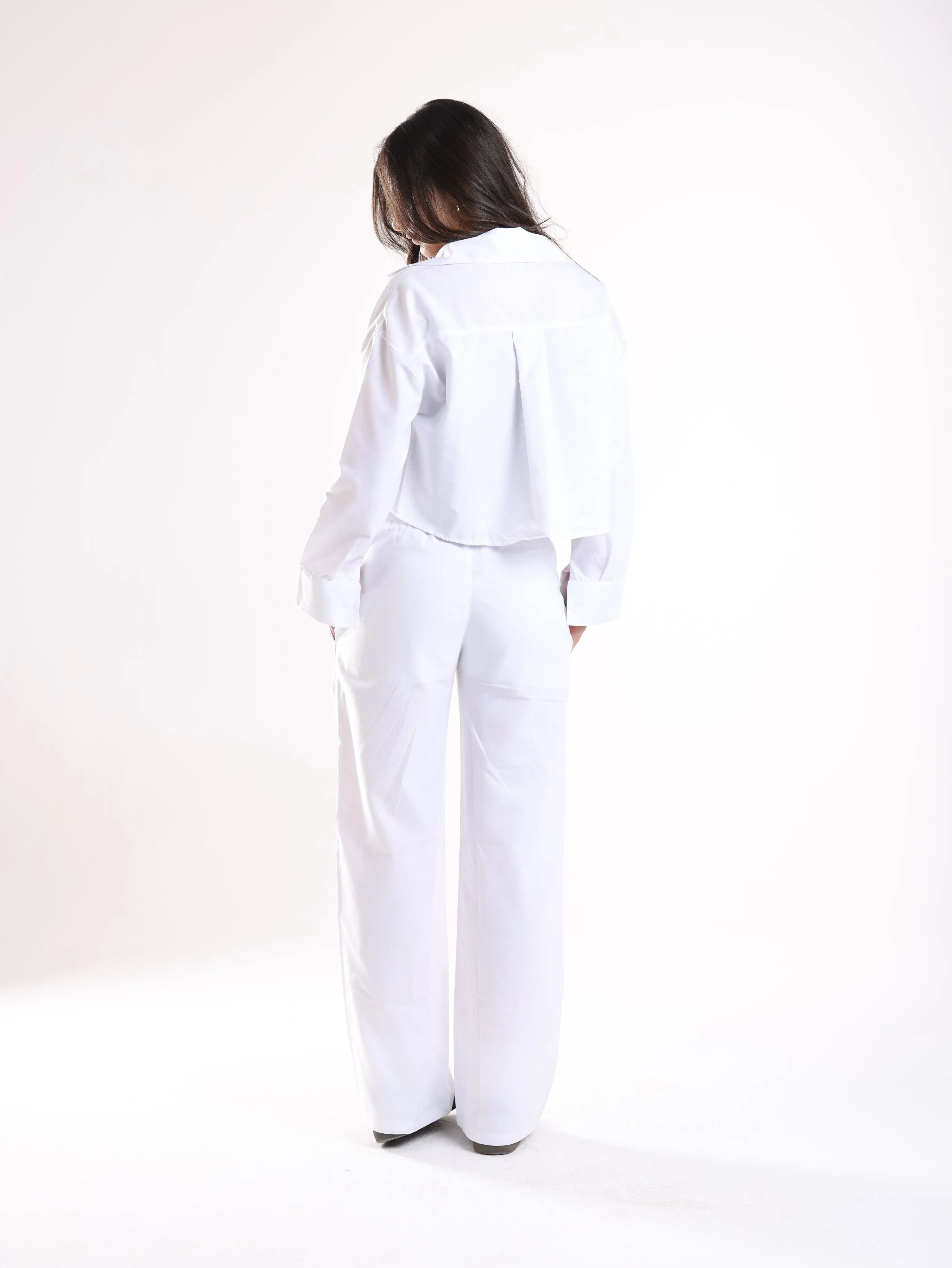 CROPPED SHIRT - WHITE