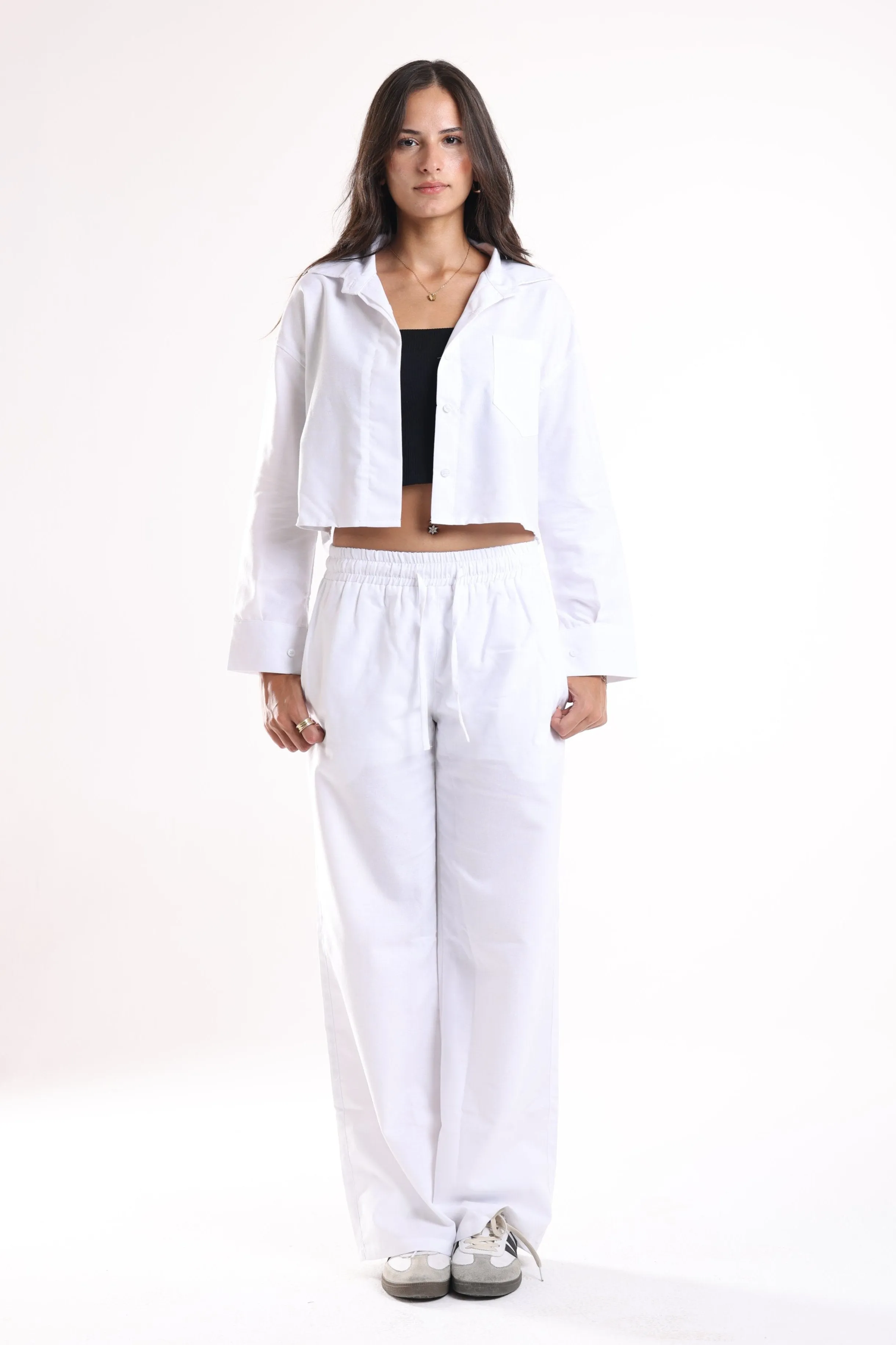 CROPPED SHIRT - WHITE