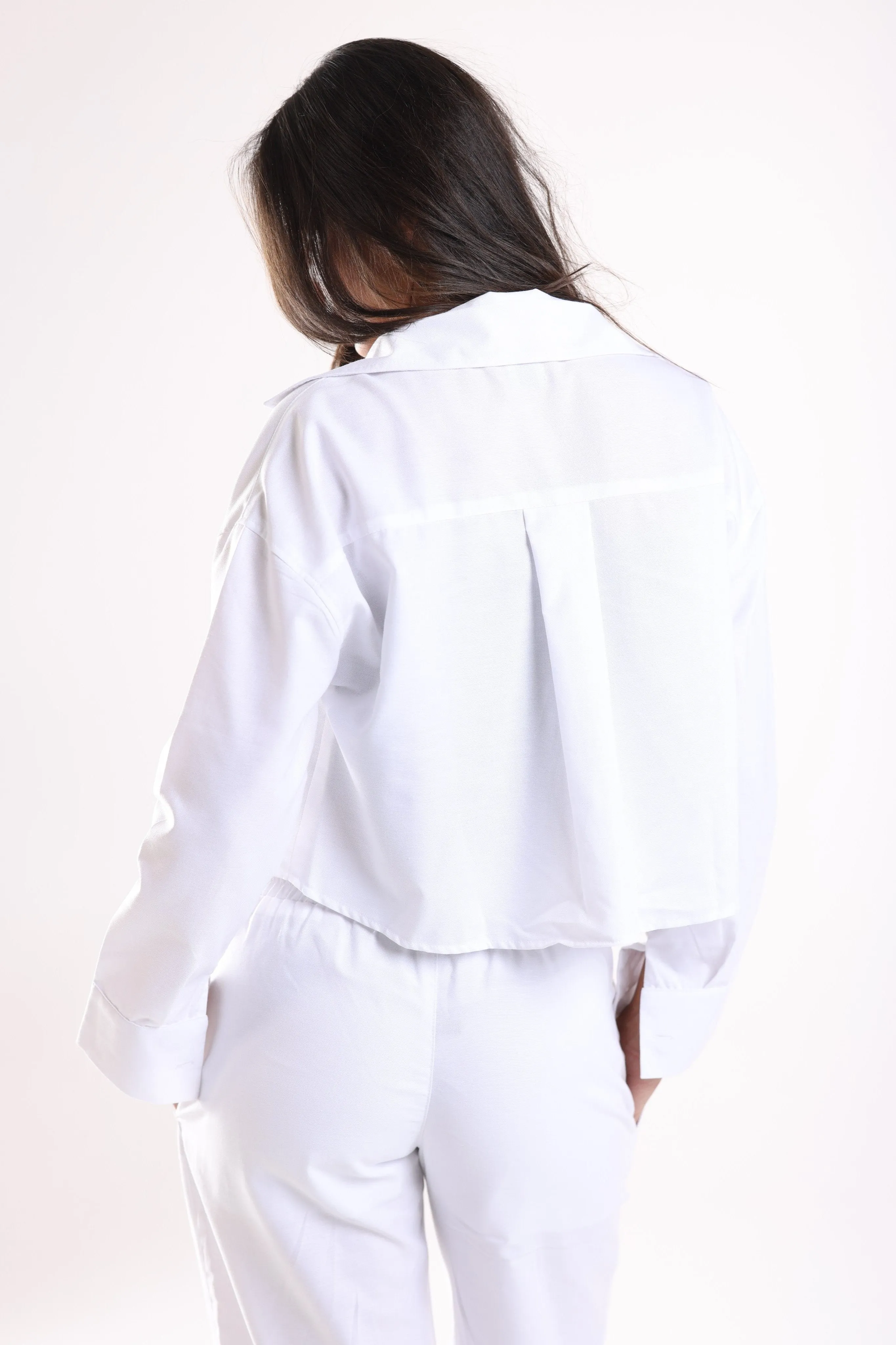CROPPED SHIRT - WHITE