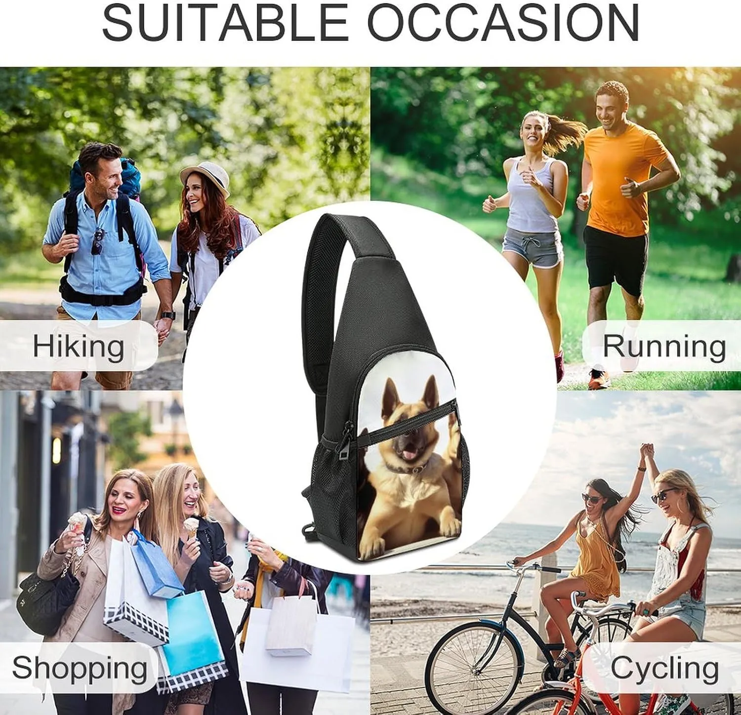 Crossbody Bag Travel Sling Bag for Men Small Sling Backpack Pineapple Chest Bag Shoulder Bag for Outdoor