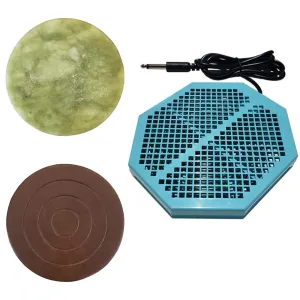 CS-900 Twice Powerful 6.5" x 5.5" Ion Detox Foot Bath Arrays With 2" Round Jade & 2" Round Ceramic Stone Powerful Boost Semi-Conductors of Negative Ions For Detox Machine