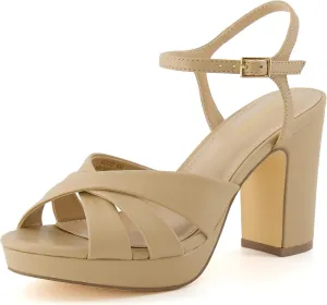CUSHIONAIRE Women's Mood Platform Dress Sandal  Memory Foam and Wide Widths Available