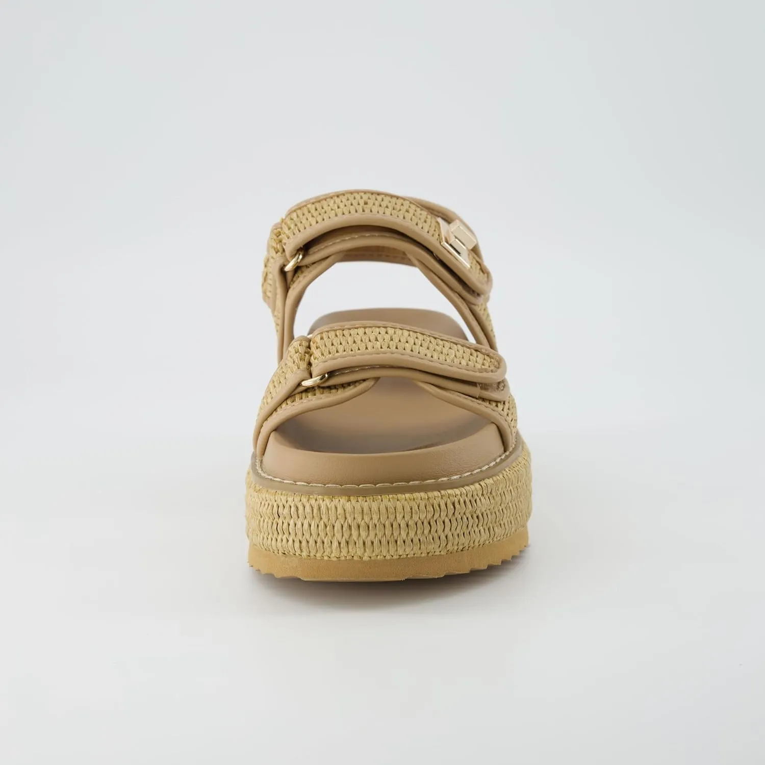CUSHIONAIRE Women's Shore Raffia Platform Sandal With  Comfort, Wide Widths Available