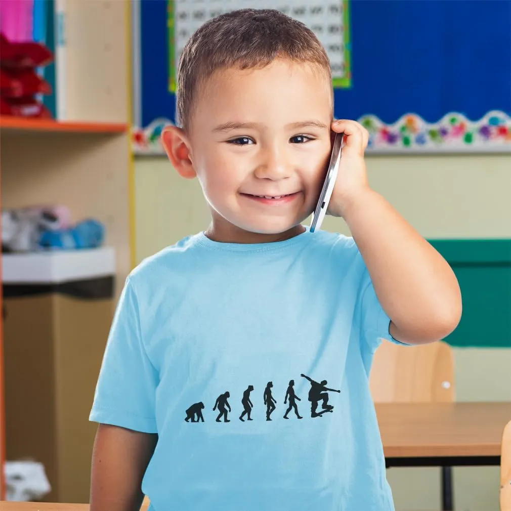 Cute Rascals Toddler T-Shirt Human Evolution into Skater Cotton Olympics Event Boy & Girl Clothes