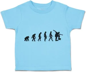 Cute Rascals Toddler T-Shirt Human Evolution into Skater Cotton Olympics Event Boy & Girl Clothes