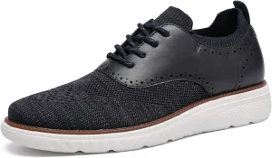 DECARSDZ Men's Casual Dress Shoes Knit Lightweight Breathable Lace-Up Shoes Walking Work Sneakers Fashion Sneaker