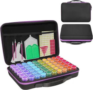 Diamond Painting Storage Containers,60 Slots Diamond Painting Accessories Kits Diamond Art Accessories and Tools for Craft Jewelry Rhinestones Bead Organizer