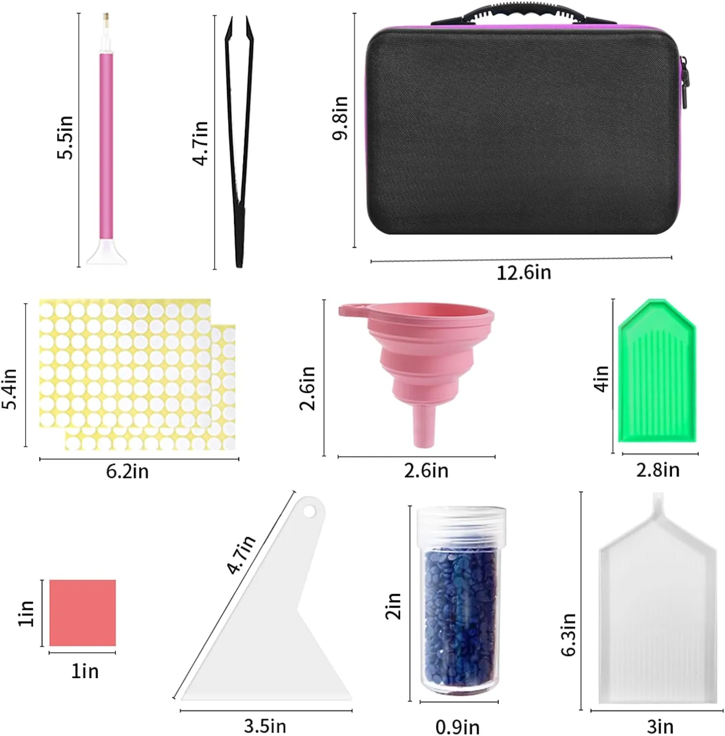 Diamond Painting Storage Containers,60 Slots Diamond Painting Accessories Kits Diamond Art Accessories and Tools for Craft Jewelry Rhinestones Bead Organizer