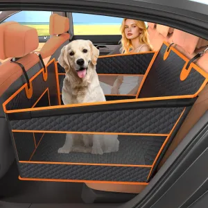 Dog Car Seat for Large Dogs, Back Seat Extender for Dogs, Foldable Pet Car Seat with Waterproof Oxford Fabric and Non-Slip Bottom, All-Around Protection and Strong Support