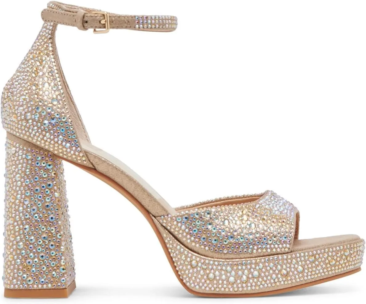 Dolce Vita Women's Pandro Crystal Heeled Sandal