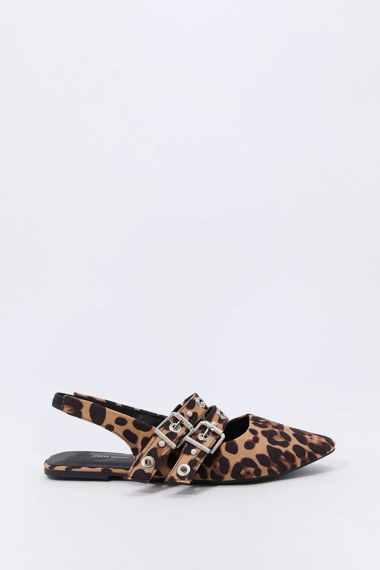 Double Buckle Slingback Flats