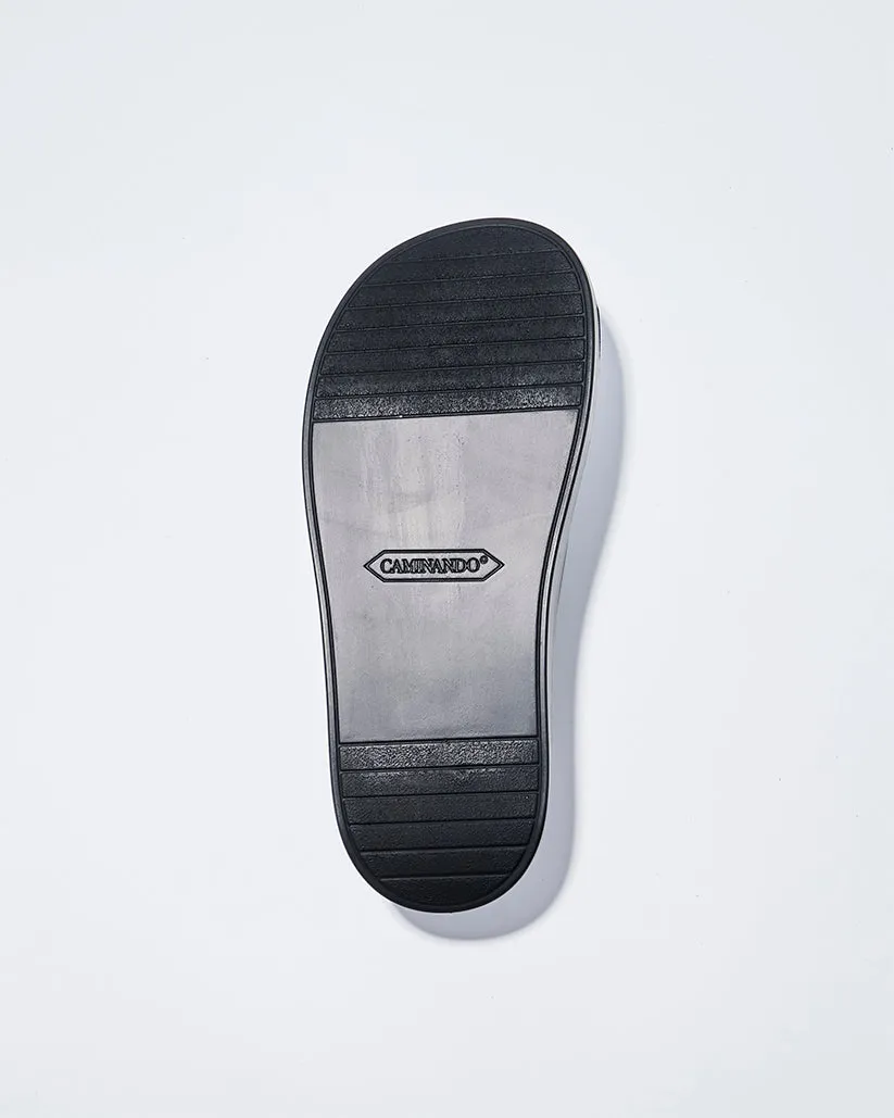 DOUBLE RING PLATFORM SANDALS BLACK