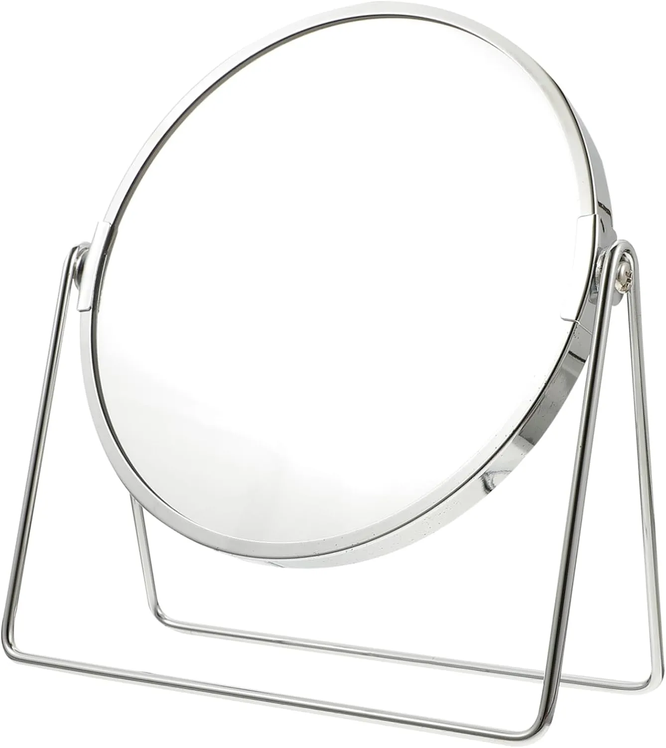 Double Sided Metal Makeup Mirror Elegant Vanity Mirror for Desktop Magnification Sturdy Base Compact for Makeup Shaving and Dressing
