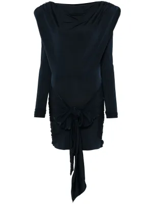 Draped-detail Mini Dress
