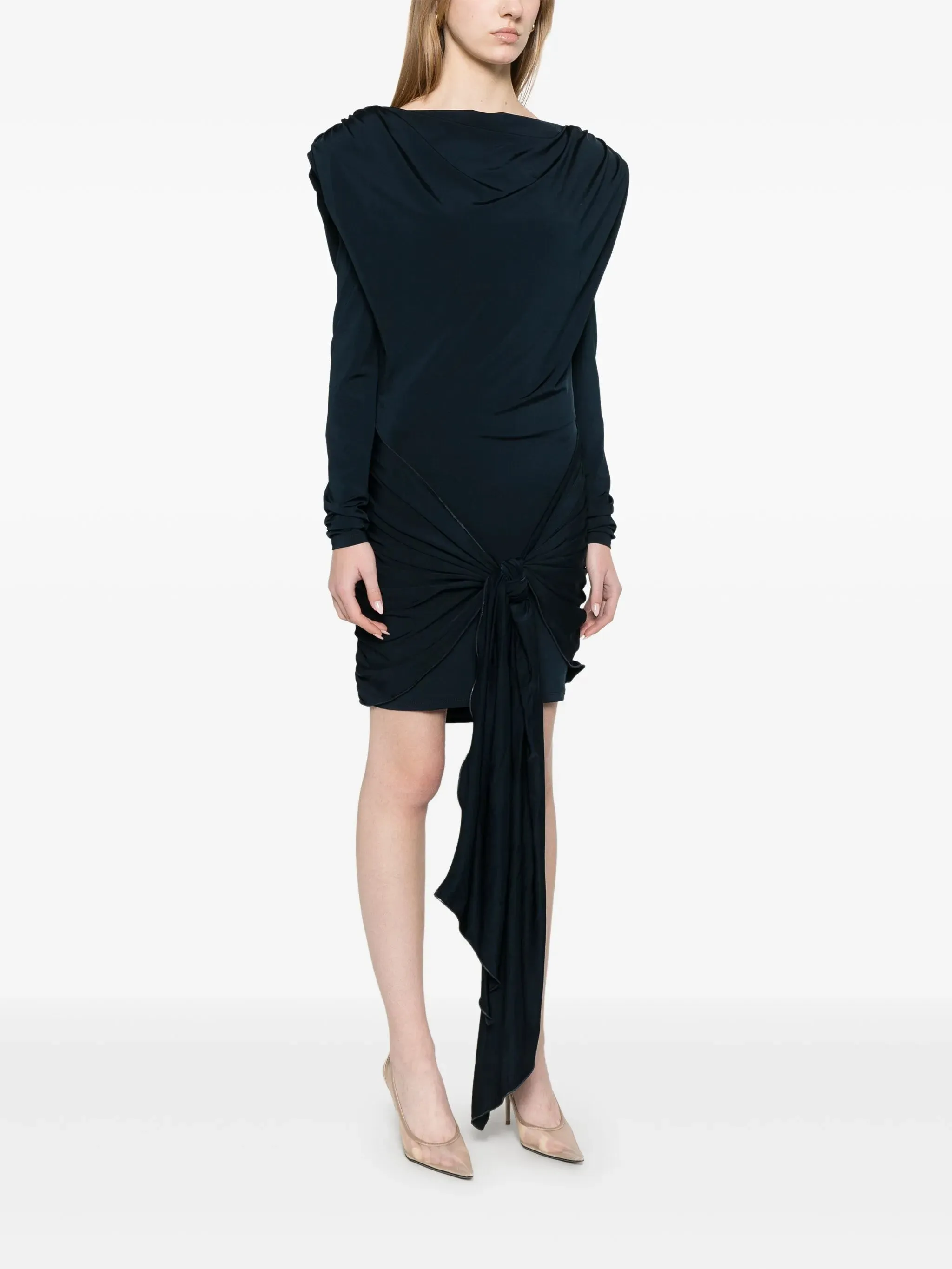 Draped-detail Mini Dress