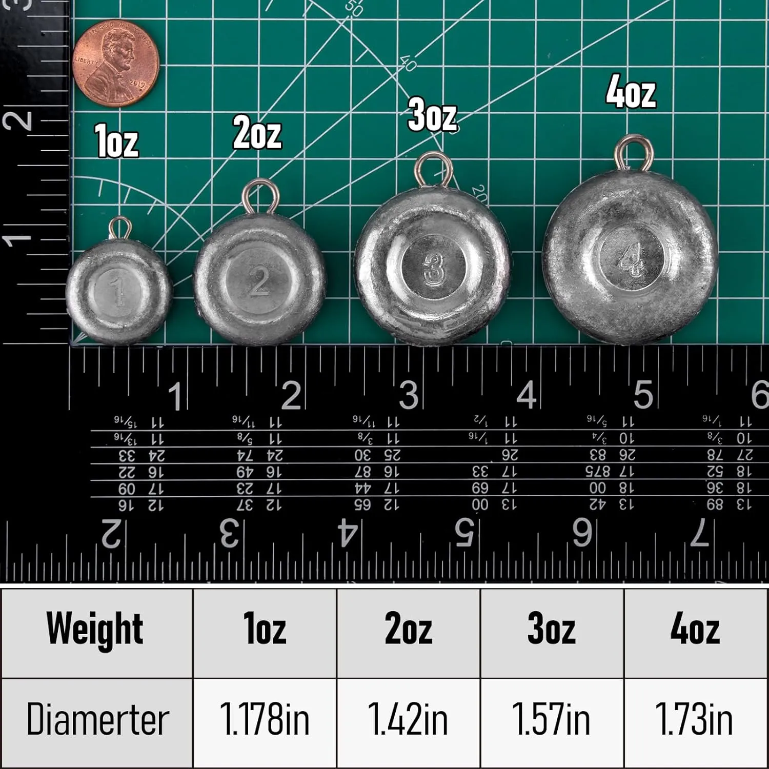 Dr.Fish Fishing Coin Sinkers Lead Fishing Weights Disc Weights No Roll Freshwater Saltwater River Bank Surf Fishing Catfishing