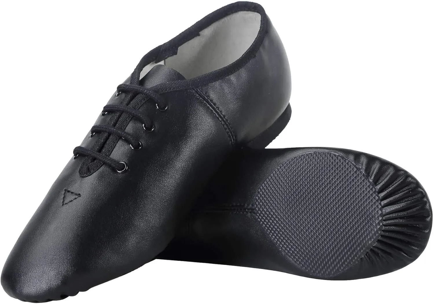 Dynadans Unisex PU Leather Upper Lace Up Jazz Shoe for Women and Men's Dance Shoes