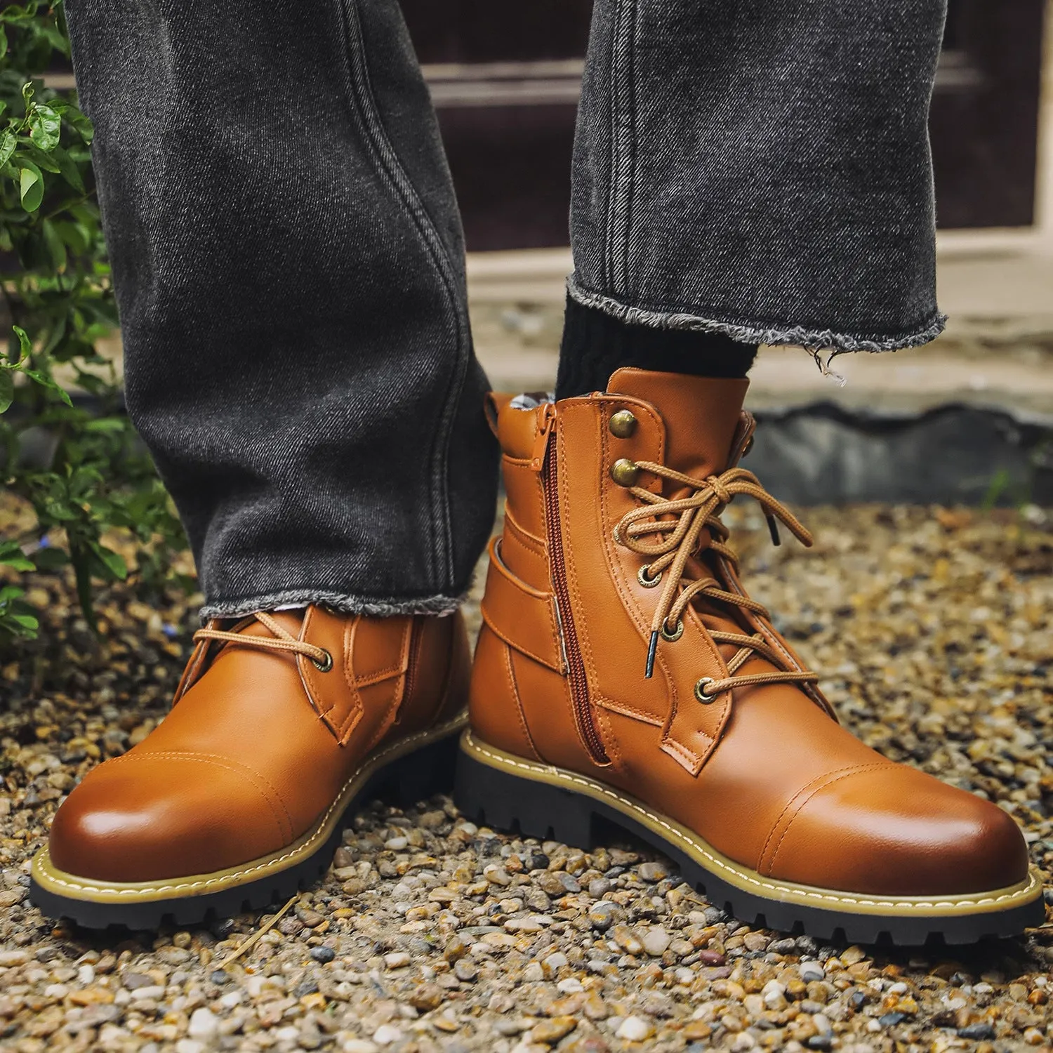 ELIJAH PRESCOTT OXFORD LEATHER BOOTS