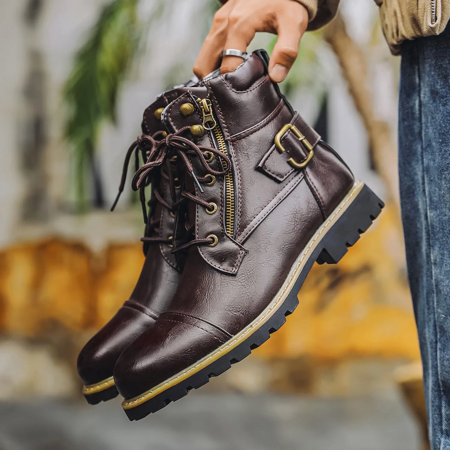 ELIJAH PRESCOTT OXFORD LEATHER BOOTS