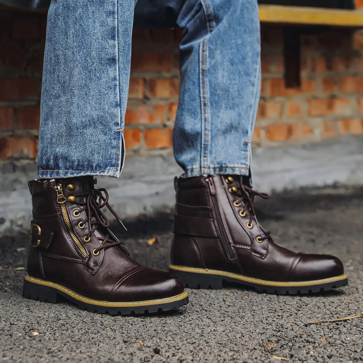 ELIJAH PRESCOTT OXFORD LEATHER BOOTS