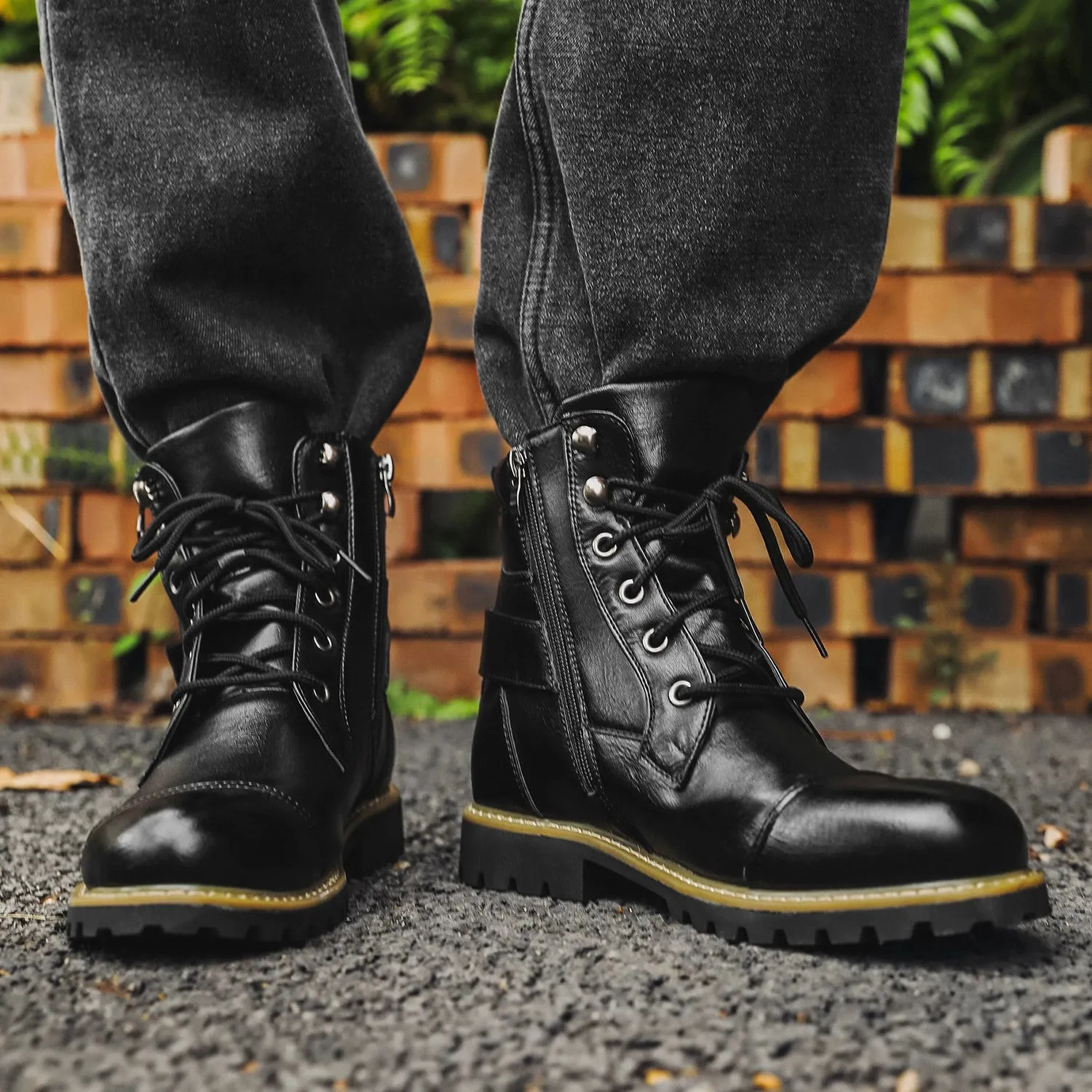ELIJAH PRESCOTT OXFORD LEATHER BOOTS