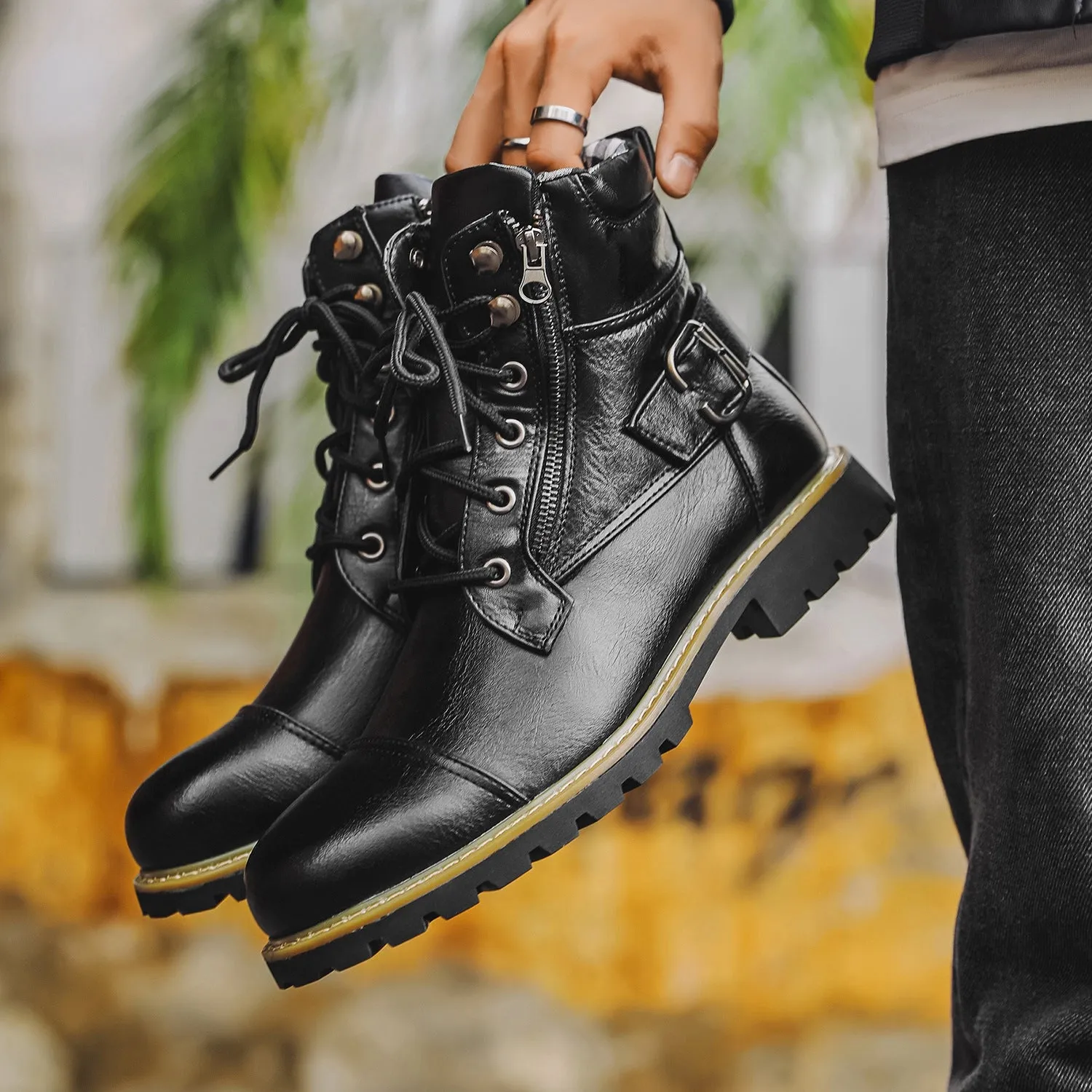 ELIJAH PRESCOTT OXFORD LEATHER BOOTS