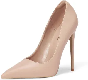 Elisabet Tang Women Pumps, Pointed Toe High Heel 4.7 inch/12cm Party Stiletto Heels Shoes Matte