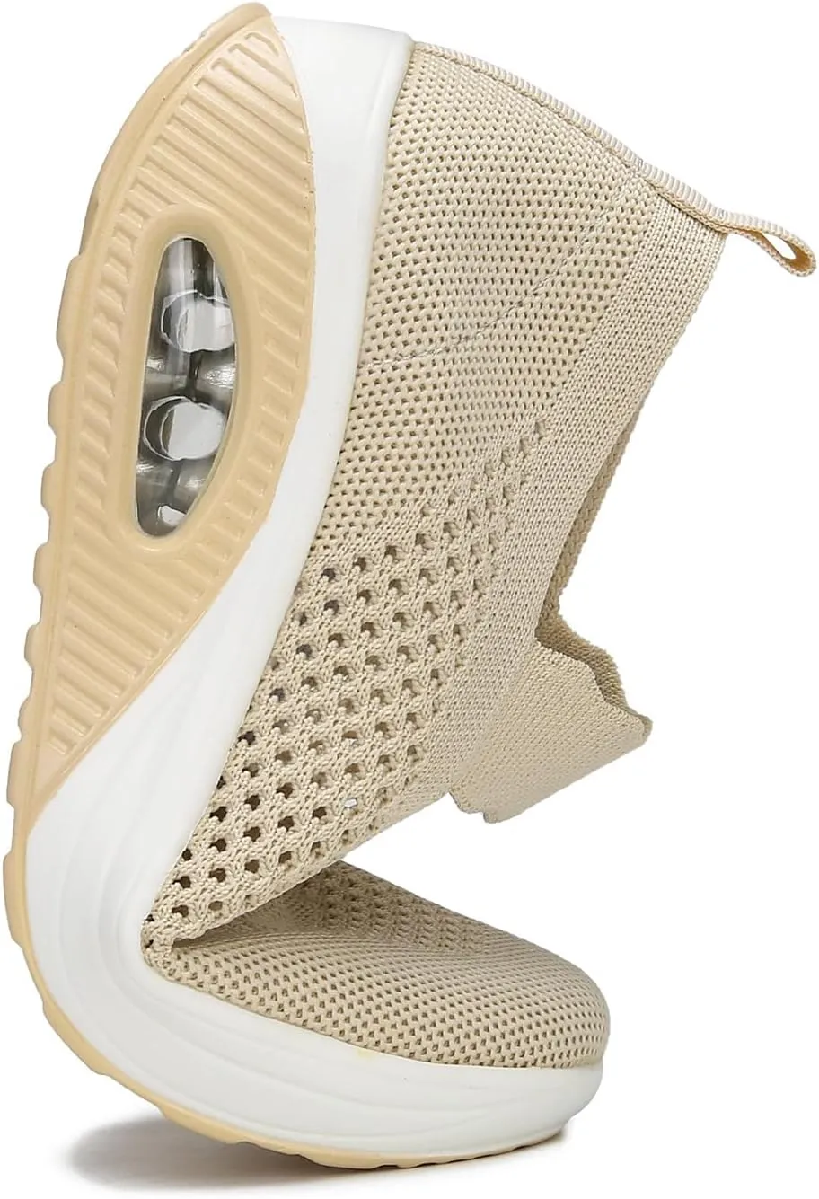 EnllerviiD Women Nurse Sneakers Platform Sneakers Air Cushion Walking Wedge Sneaker Food Service Shoes Ladies Toning Rocker Shoes