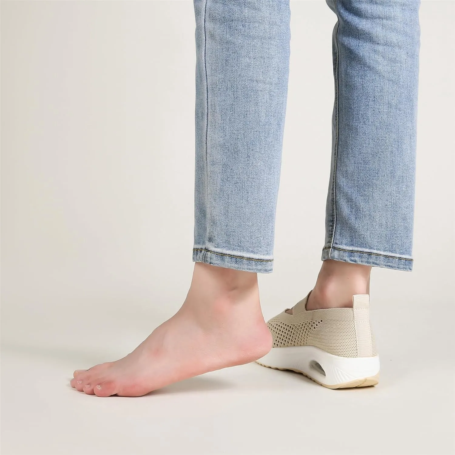 EnllerviiD Women Nurse Sneakers Platform Sneakers Air Cushion Walking Wedge Sneaker Food Service Shoes Ladies Toning Rocker Shoes