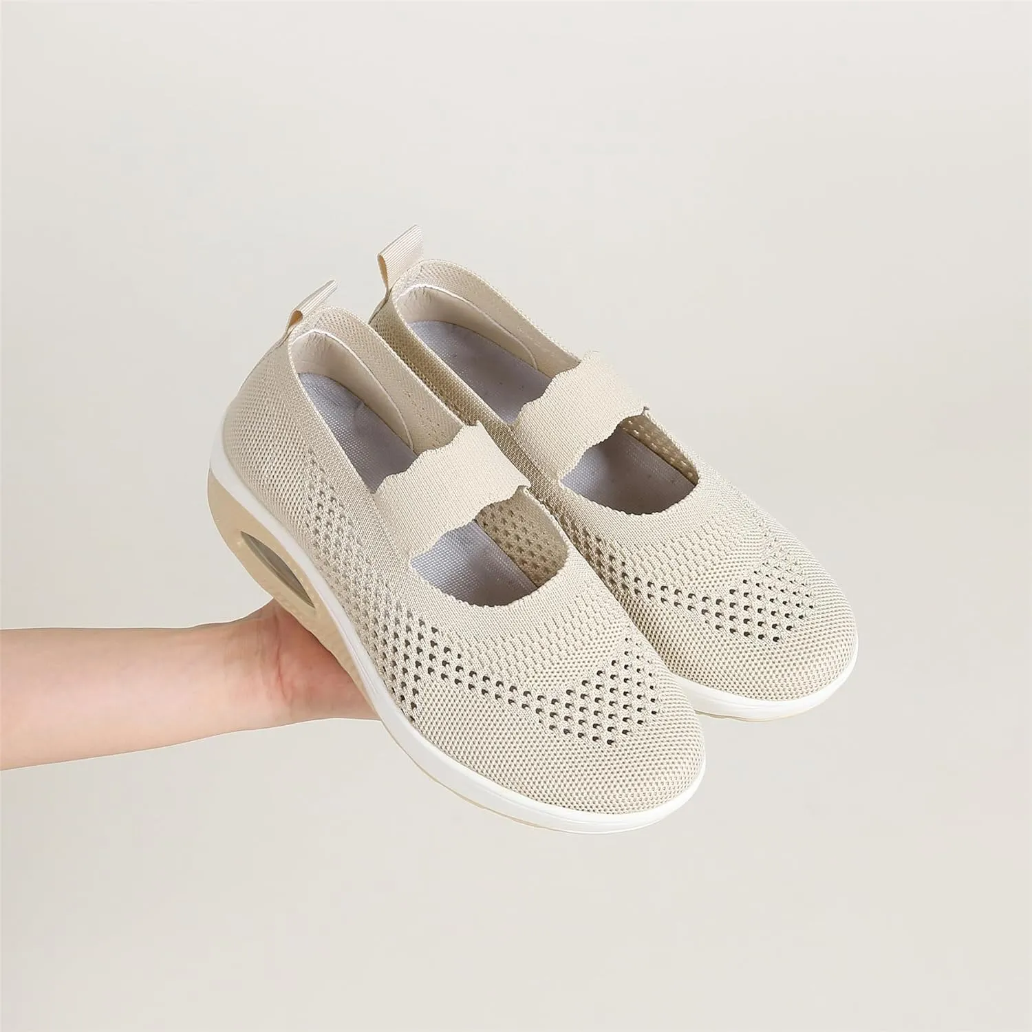 EnllerviiD Women Nurse Sneakers Platform Sneakers Air Cushion Walking Wedge Sneaker Food Service Shoes Ladies Toning Rocker Shoes
