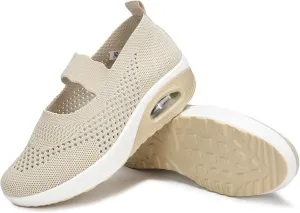 EnllerviiD Women Nurse Sneakers Platform Sneakers Air Cushion Walking Wedge Sneaker Food Service Shoes Ladies Toning Rocker Shoes