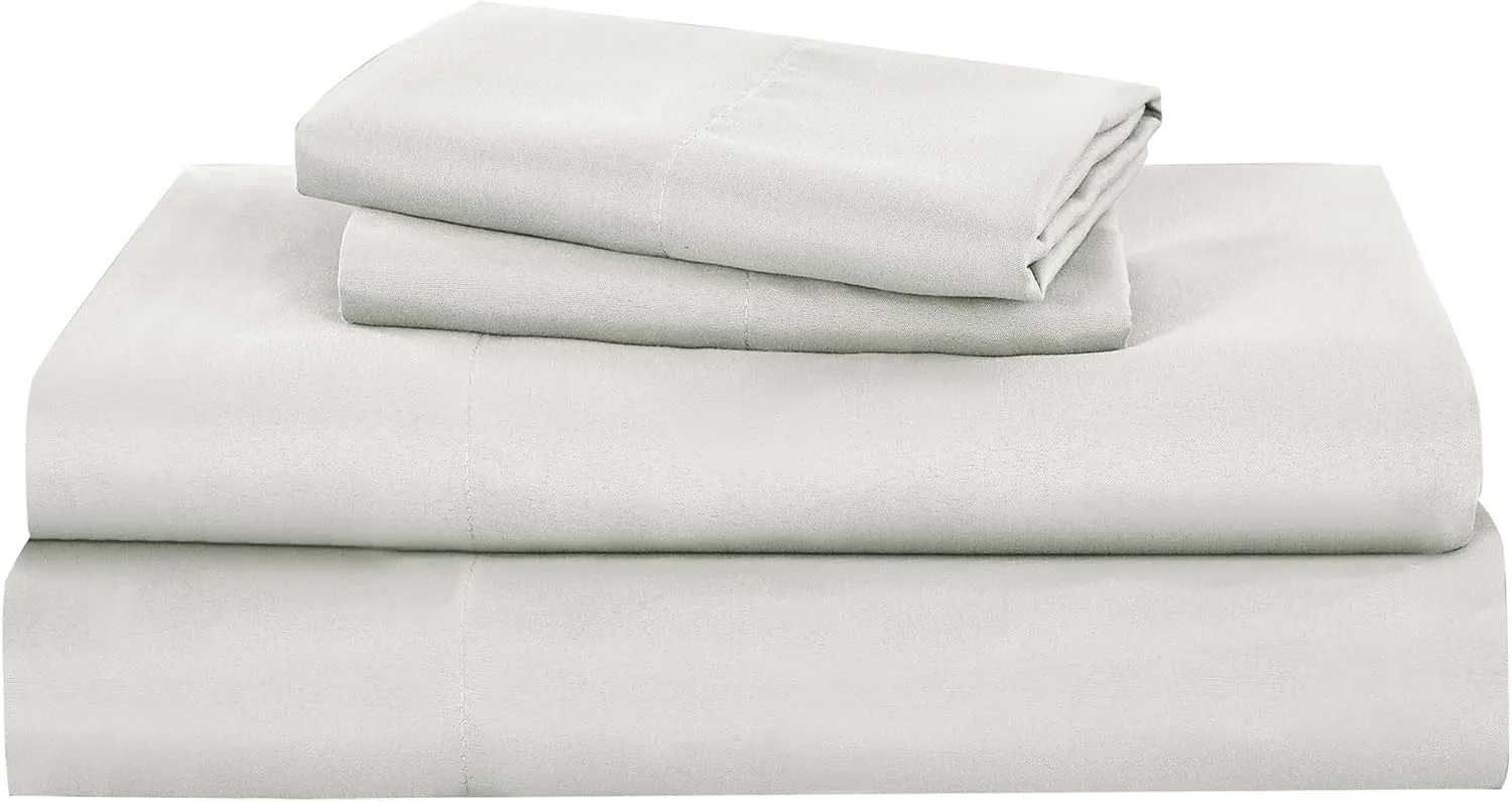 ESCA Bed-in-a-Bag 9-Pieces Ontina Floral Gray & Purple Comforter and Sheet Set Queen Size Bed in Bag