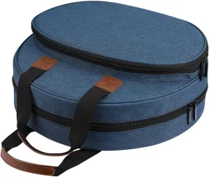 EXCEART Embroidery Kits Woven Handbag Portable Carrying Tote for Embroidery Project and Cross Tools Supplies for Crafters and Lovers Blue
